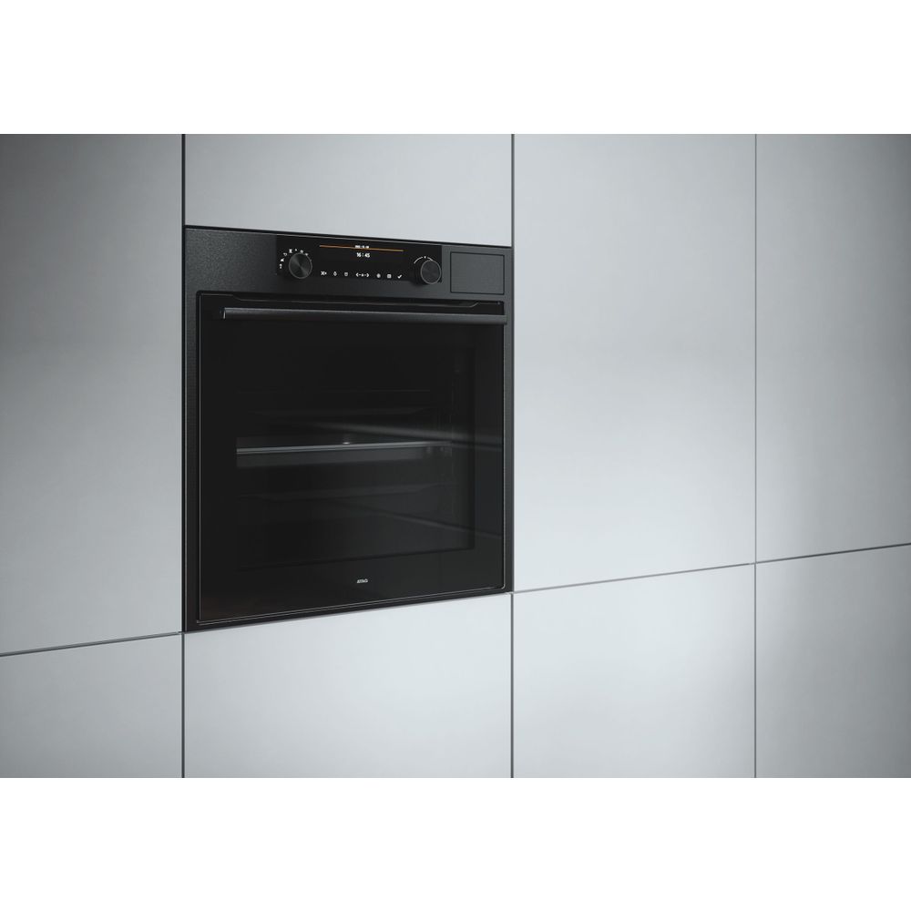 Atag Stoomoven Combi-stoomoven Black Steel met groot kleurendisplay CS66121D