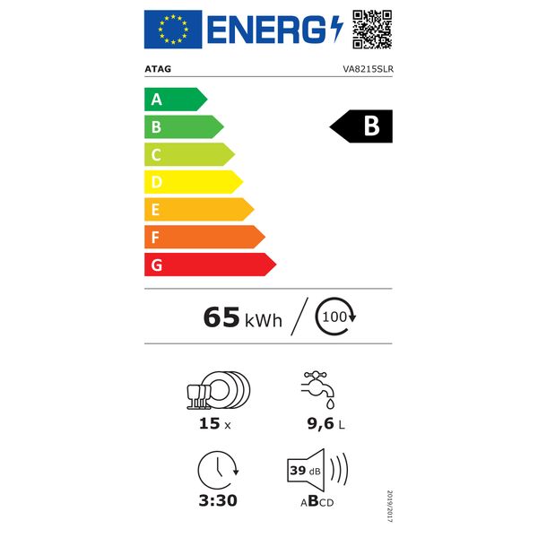 Premium Green vaatwasser XXL, 15 couverts (60 cm) VA8215SLR 