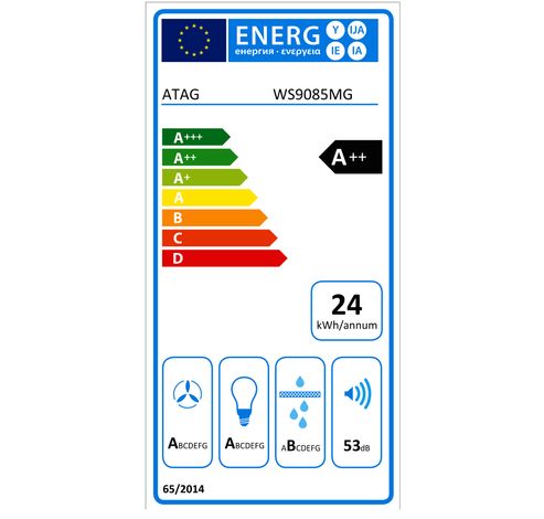 Wandafzuigkap (90 cm) WS9085MG  Atag