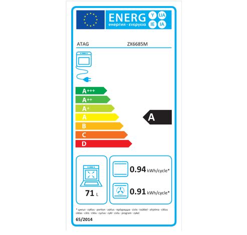 Four à pyrolyse gris perle avec écran tactile TFT ZX6685M  Atag