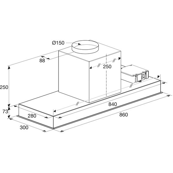 WU9054MG Inbouwunit (90 cm) 