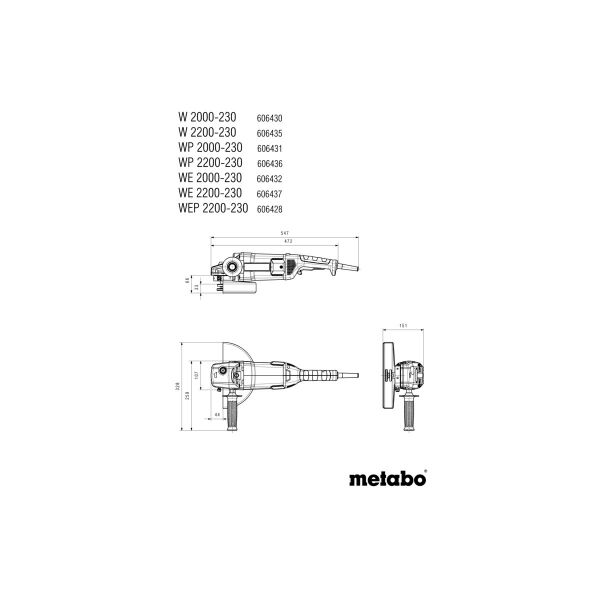 Metabo WE 2200-230 HAAKSE SLIJPER