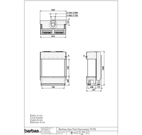 Gas Fire Panorama 70-55  Barbas