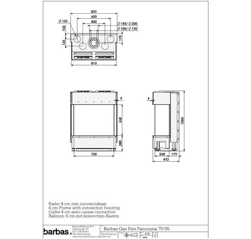 Gas Fire Panorama 70-55  Barbas