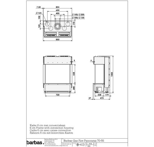 Gas Fire Panorama 70-55  Barbas