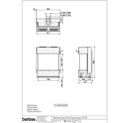 Gas Fire Panorama 70-55  Barbas