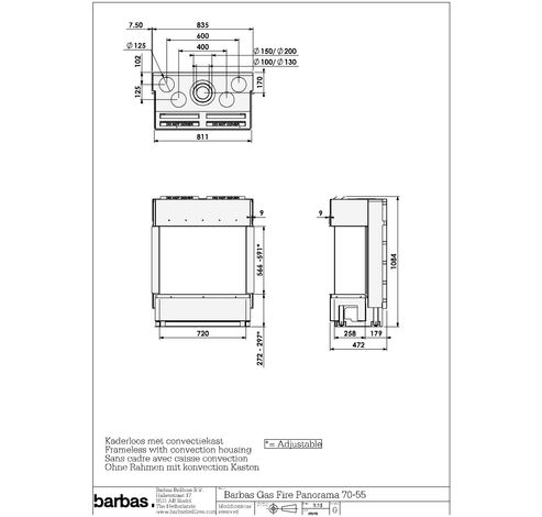 Gas Fire Panorama 70-55  Barbas