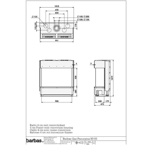 Gas Fire Panorama 90-55  Barbas