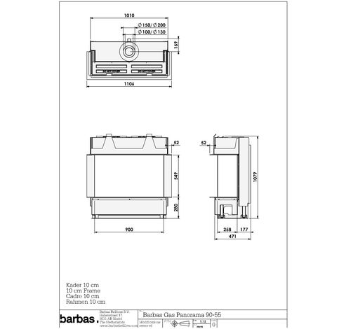 Gas Fire Panorama 90-55  Barbas