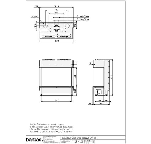 Gas Fire Panorama 90-55  Barbas