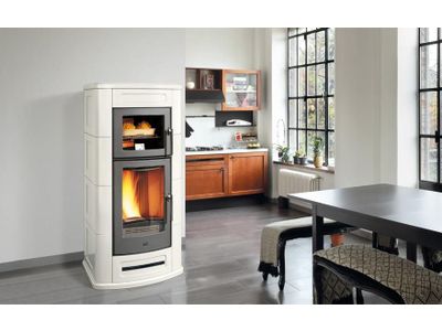 Pelletkachel NextGen 9kW afvoer platdak instal