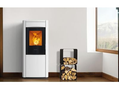 E228 M nero opaco con bocchetta frontale rear flue outlet