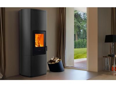 E228 M-H terra cotta con bocchetta frontale rear flue outlet