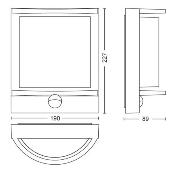 Philips Lighting Samondra IR wall lantern anthracite 1x12