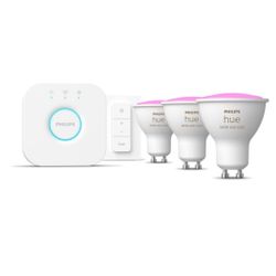 Philips Lighting Hue Starterkit 3x GU10 slimme spots + dimmer switch