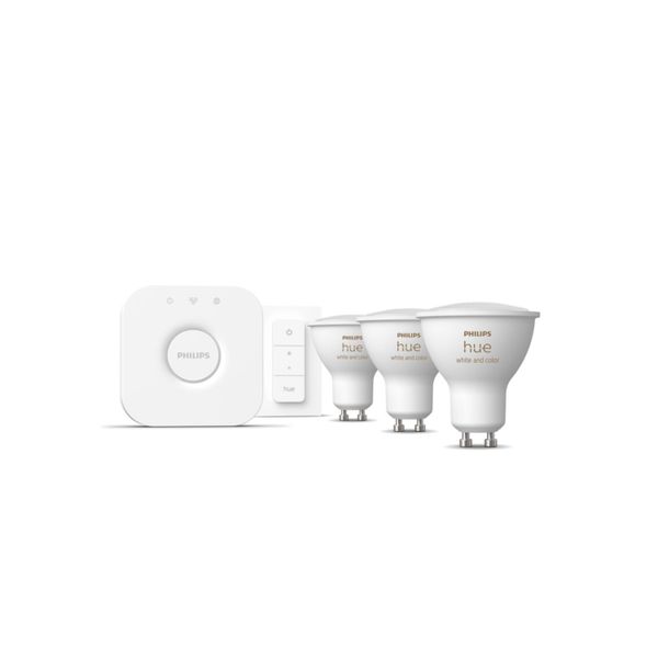 Philips Lighting Hue Starterkit 3x GU10 slimme spots + dimmer switch