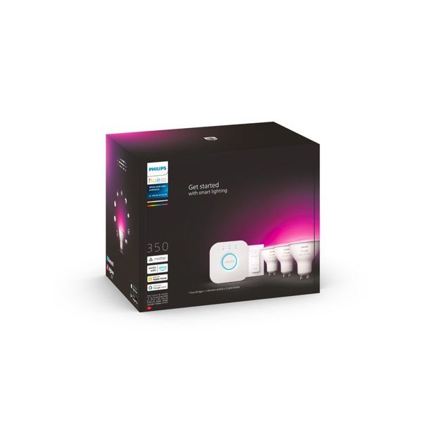 Philips Lighting Hue Starterkit 3x GU10 slimme spots + dimmer switch