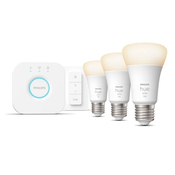 Philips Lighting Hue Starterkit 3x E27 slimme lampen (1100) + dimmer switch