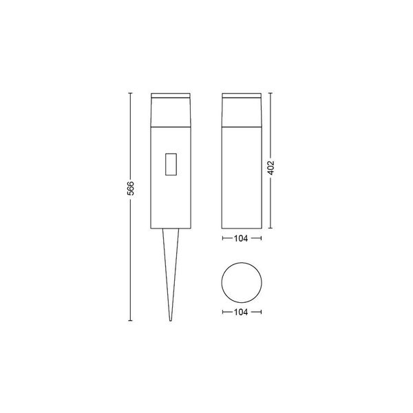 Philips Lighting Calla Hue White and Color Ambiance Large sokkellamp (Uitbreiding)