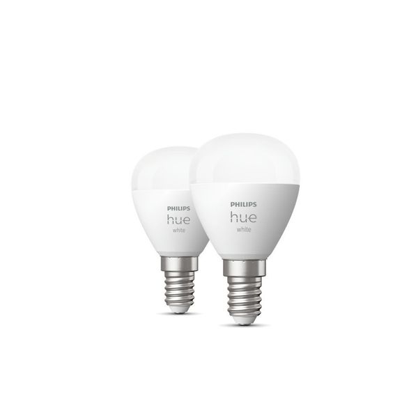 Philips Lighting Hue White Kogellamp - E14 slimme lamp - (2-pack)