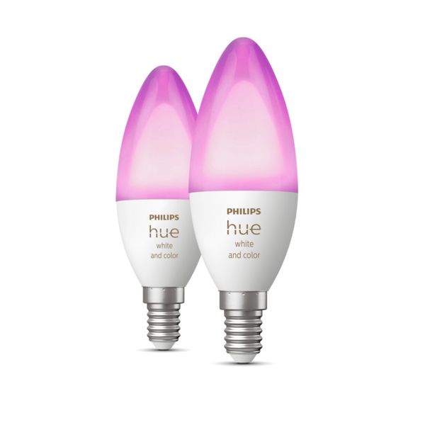 Philips Lighting Hue White and Color Ambiance Losse kaarslamp E14 duopack