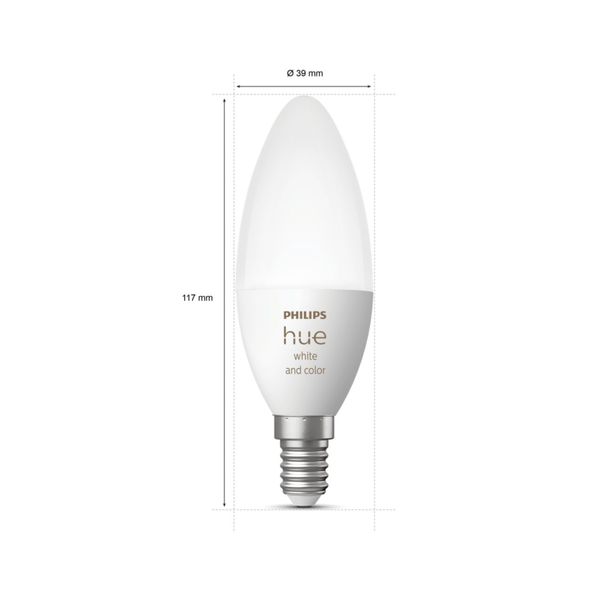 Philips Lighting Hue White and Color Ambiance Losse kaarslamp E14 duopack