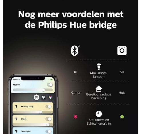 Hue Lamp White Ambiance E27 + Dimmer    Philips Lighting