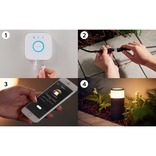 Philips Lighting Hue Calla sokkellamp wit en gekleurd licht laag basis