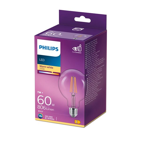 Philips Lighting LED-lamp Classic Filament E27 G93 7W-60W      