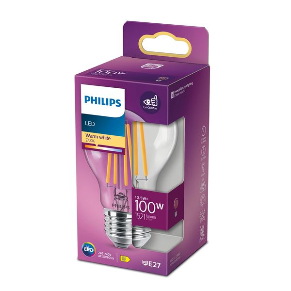 Philips Lighting LED-lamp Classic Filament E27 A60 10,5W-100W  