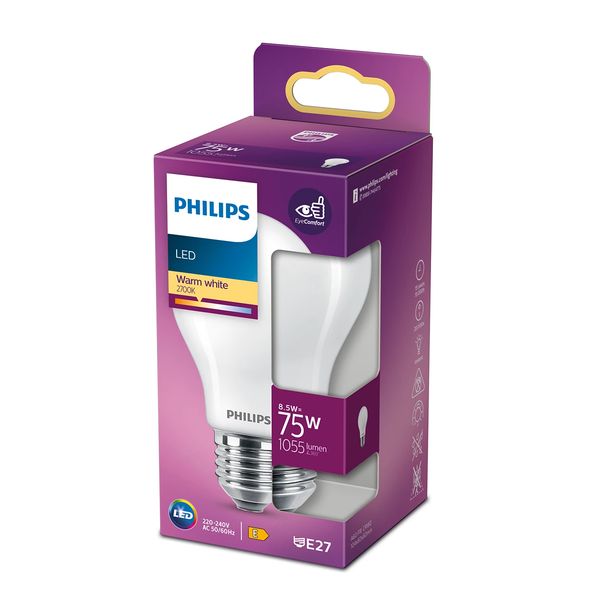 Philips Lighting LED-lamp Classic E27 A60 8,5W-75W WW          