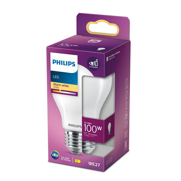 Philips Lighting LED-lamp Classic E27 A60 10,5W-100W WW        