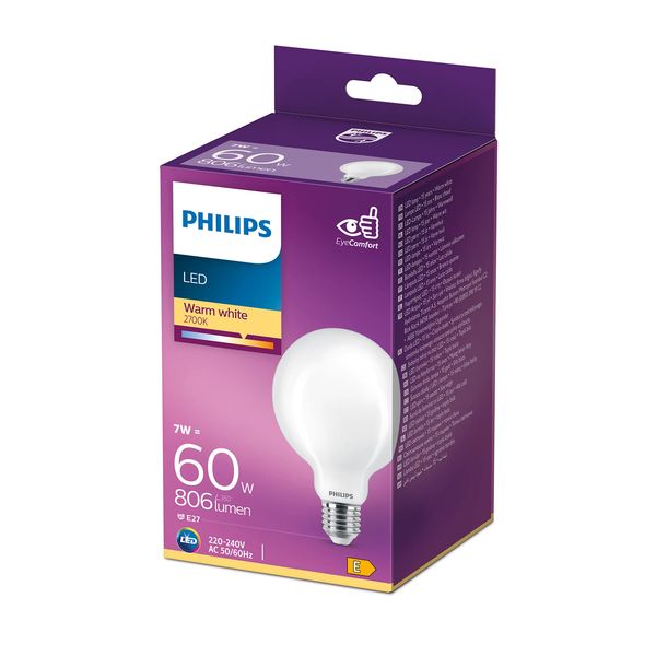 Philips Lighting LED-lamp Classic E27 G93 7W-60W WW            