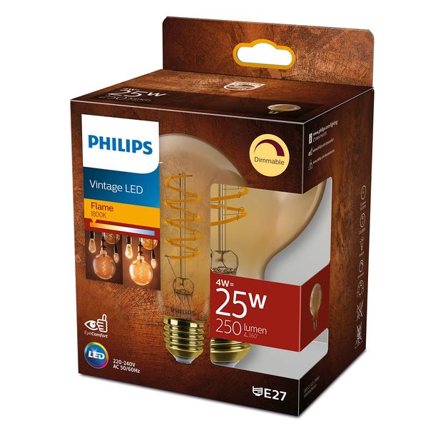 Philips Lighting LED-lamp Gold E27 G93 4W-25W Dimbaar  