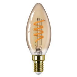 Philips Lighting LED kaarslamp Gold E14 B35 2,5W-15W Dimbaar