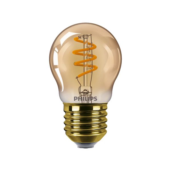 Philips Lighting LED kogellamp Gold E27 P45 2,6W-15W Dimbaar