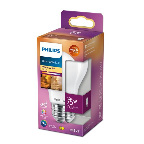 Philips Lighting LED-lamp E27 A60 7,2W-75W Dimbaar Warmwit  