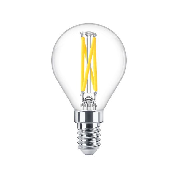 Philips Lighting LED kogellamp filament E14 P45 1,8W-25W Dimbaar 