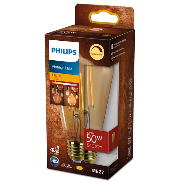 Philips Lighting LED-lamp Gold E27 ST64 5,8W-50W Dimbaar