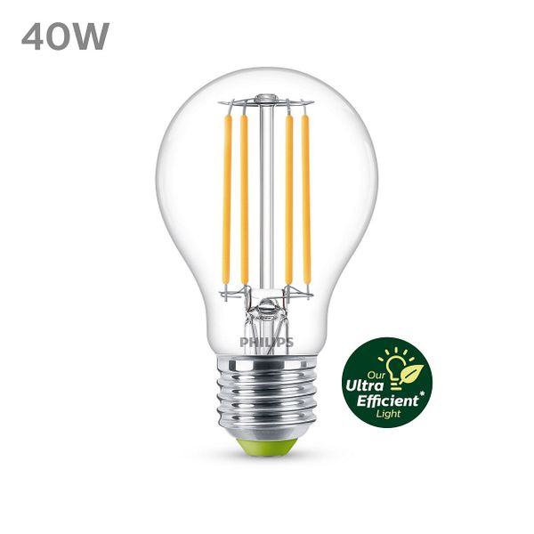 Philips Lighting LED-lamp filament E27 A60 2,3W-40W WH 3000K