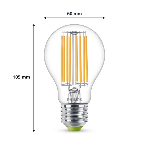 Philips Lighting LED-lamp filament E27 A60 4W-60W WH 3000K  