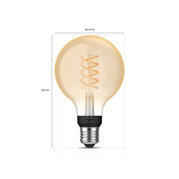 Philips Lighting Hue White filament G93 globe - E27 slimme lamp