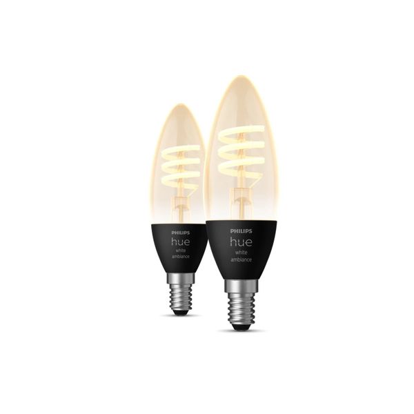 Philips Lighting Hue White ambiance filament Kaarslamp - E14 slimme lamp - (2-pack)