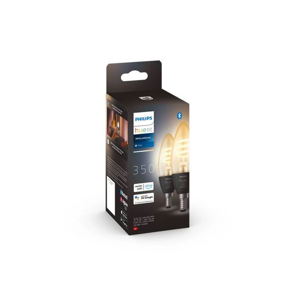 Philips Lighting Hue White ambiance filament Kaarslamp - E14 slimme lamp - (2-pack)