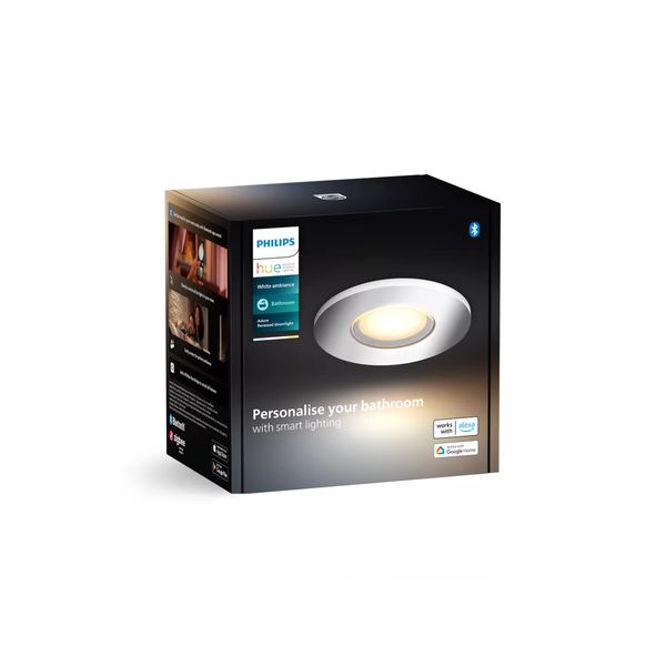 Philips Lighting Adore Hue White ambiance badkamer inbouwdownlight 1x4.2W Chrome