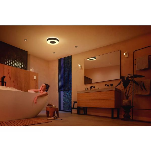 Philips Lighting Xamento Hue White and Color Ambiance middelgrote plafondlamp Black