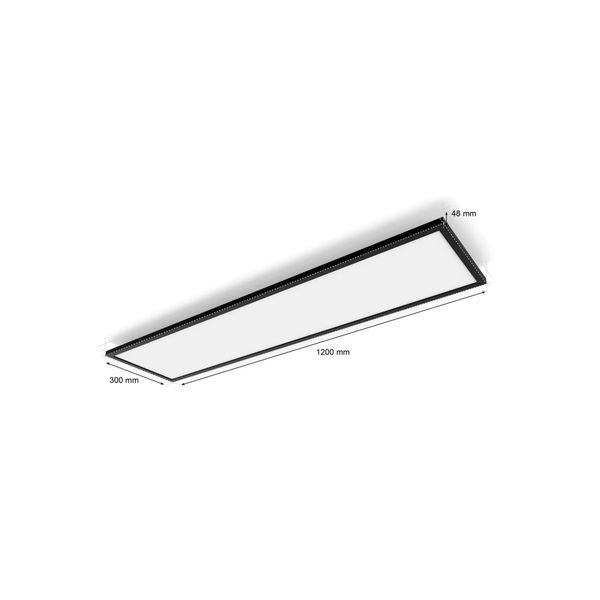 Philips Lighting Aurelle Hue White ambiance rechthoekig paneel 39W Black