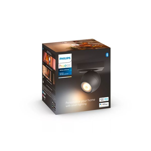 Philips Lighting Buckram Hue White Ambiance enkele spot ext. 1x5W Black