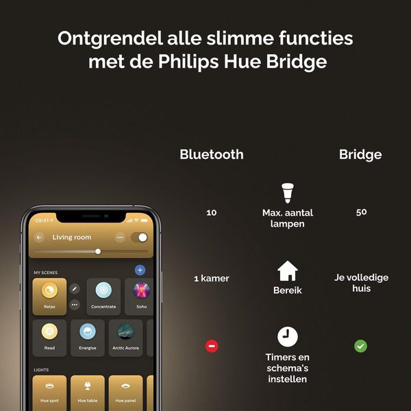 Philips Lighting Pillar Hue White Ambiance opbouwspot black 