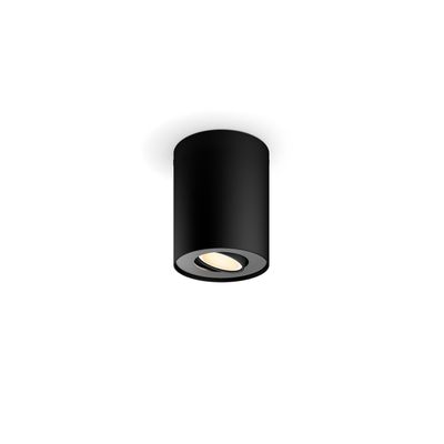 Pillar Hue White ambiance, enkele spot 1x4.2W (uitbreiding) Black  Philips Lighting